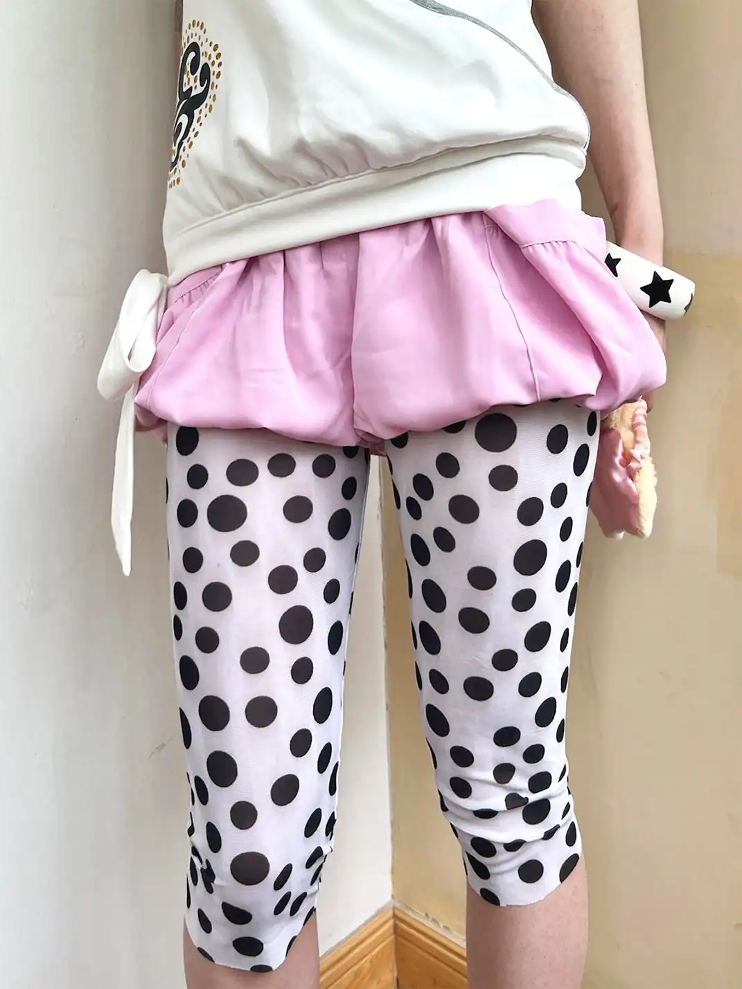 nit alcove | Mesh Polka Dot Seven-point Pants