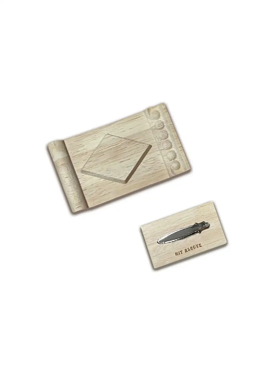 nit alcove | Multi-purpose Pure Wood Handmade Hair Clip & Sweater Brooch