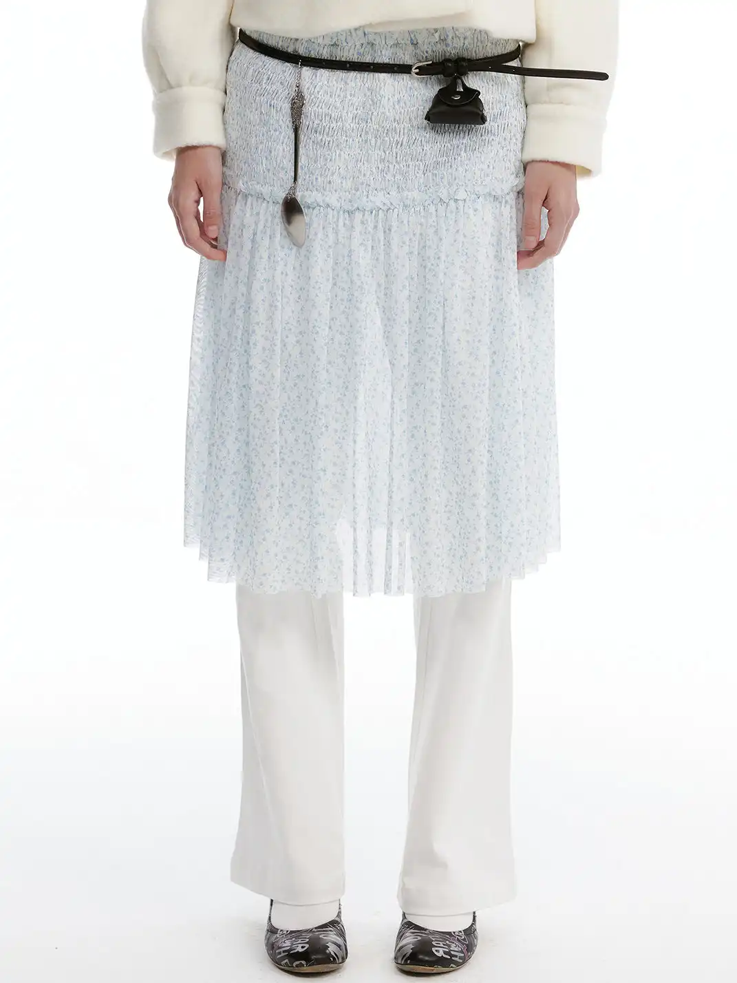nit alcove | Hand Smocked Elastic Midi Skirt
