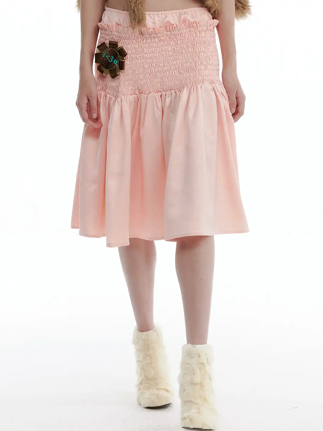 nit alcove | Hand Smocked Elastic Midi Skirt