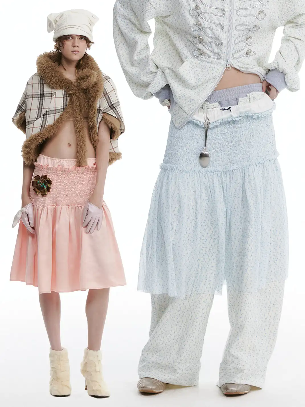 nit alcove | Hand Smocked Elastic Midi Skirt