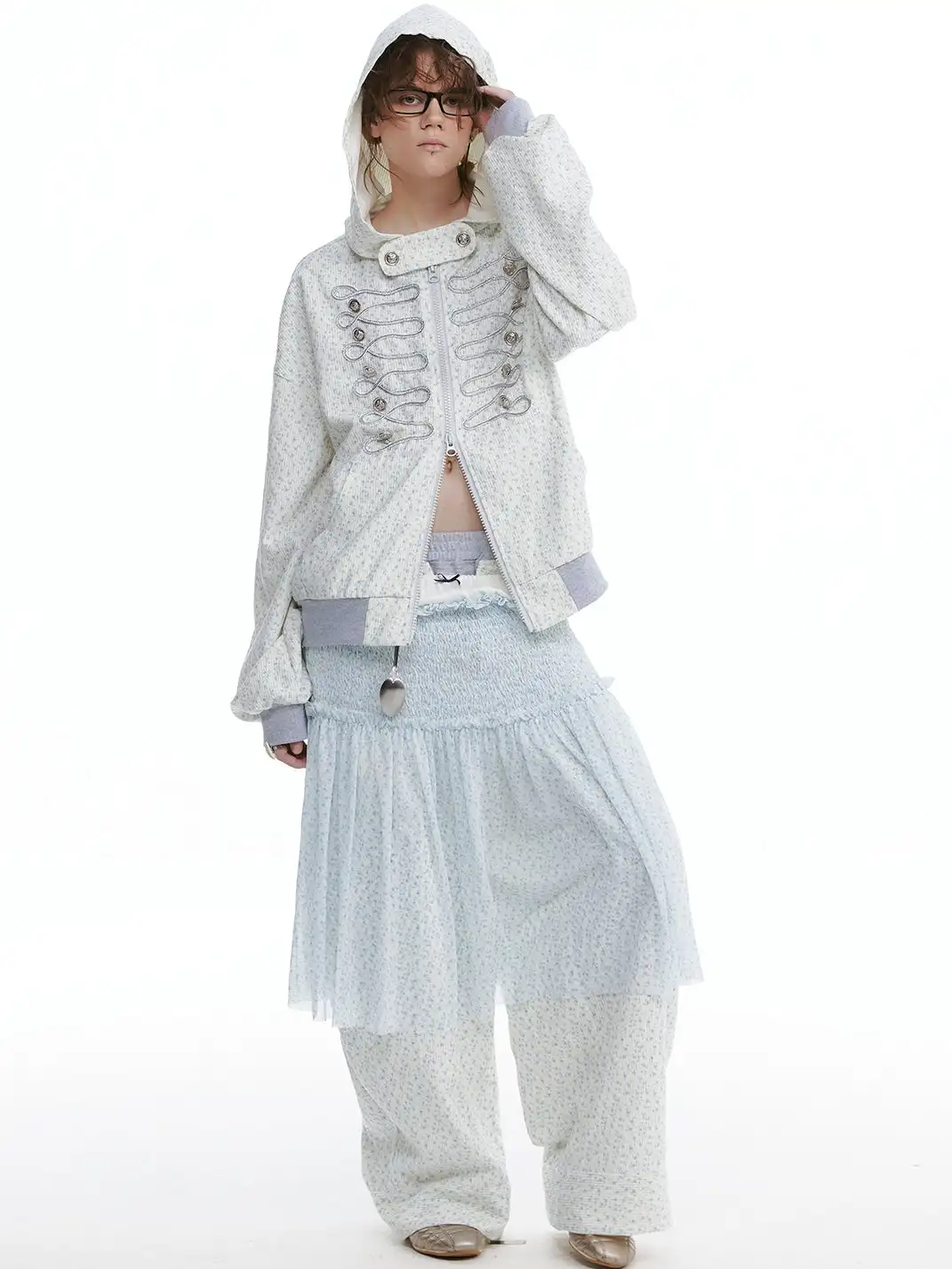 nit alcove | Hand Smocked Elastic Midi Skirt