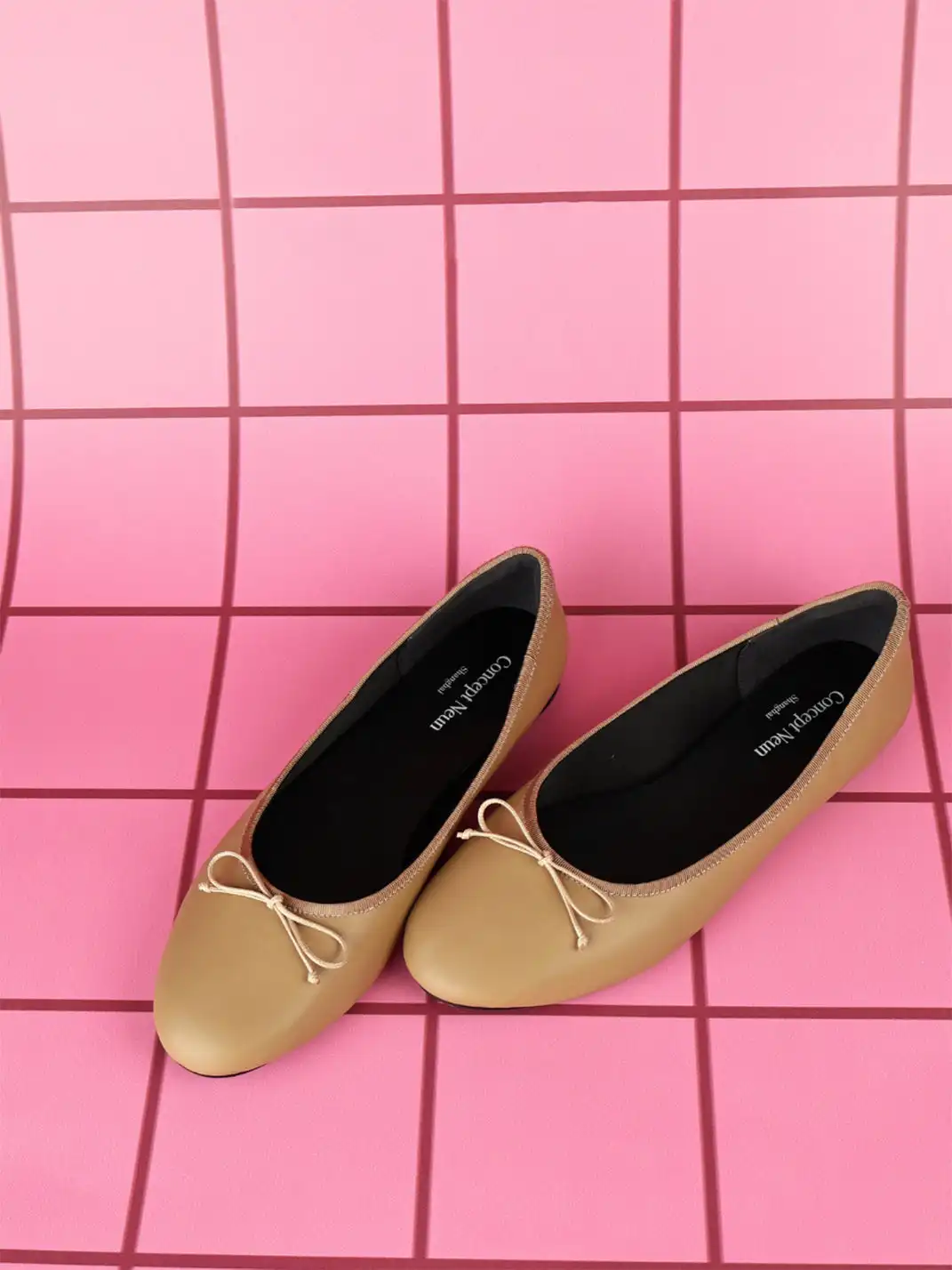 Concept Neun | Soft Bow Ballet Flat Shoes