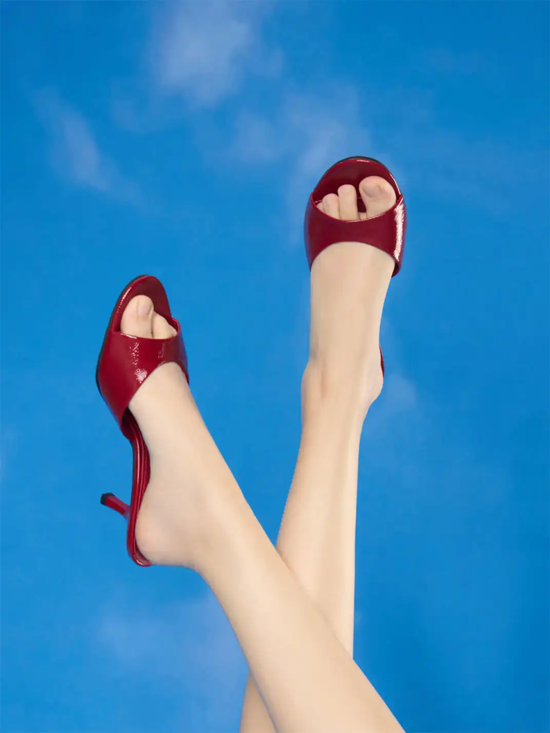 Concept Neun | Round Toe Kitten Heel High Heel Sandals