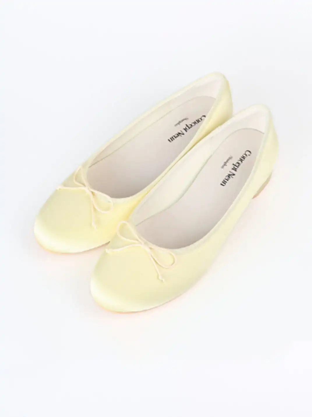 Concept Neun | Round Toe Satin Bow Mid-Heel Ballet Shoes