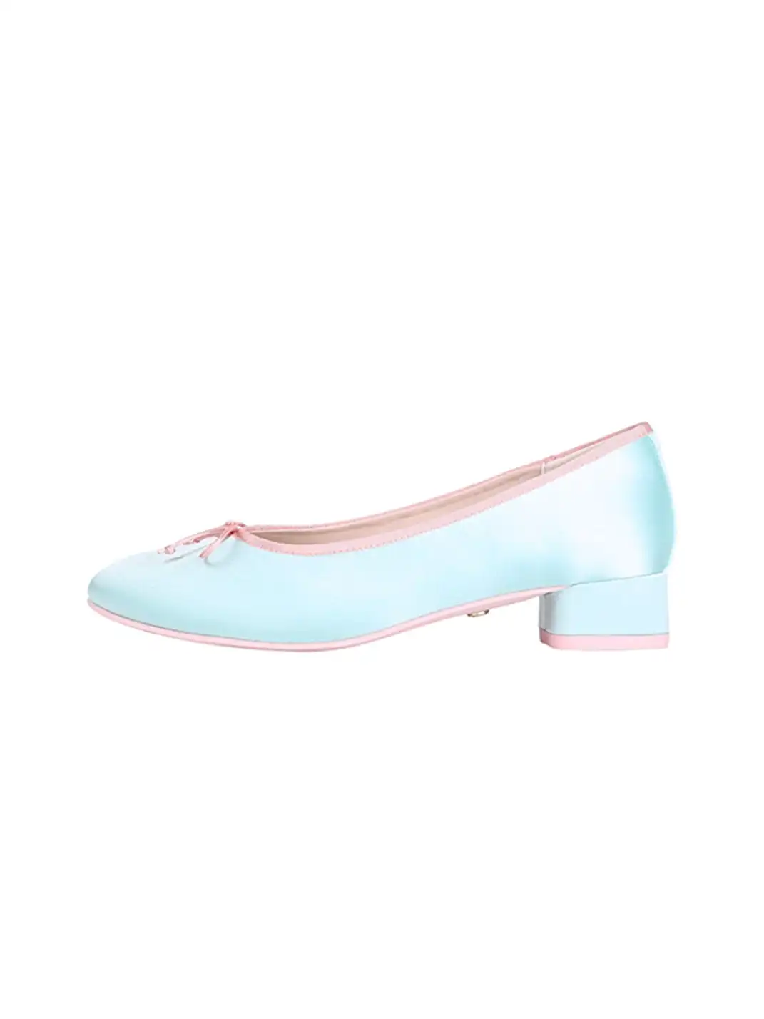 Concept Neun | Round Toe Satin Bow Mid-Heel Ballet Shoes