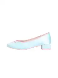 Concept Neun | Round Toe Satin Bow Mid-Heel Ballet Shoes