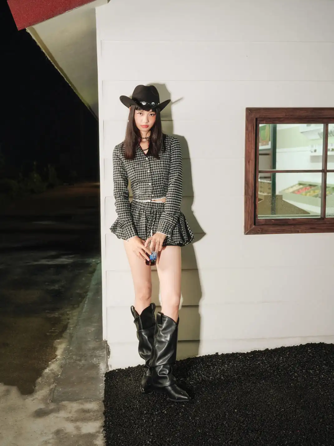 Concept Neun | Pointed Toe Western Slouchy High Boots
