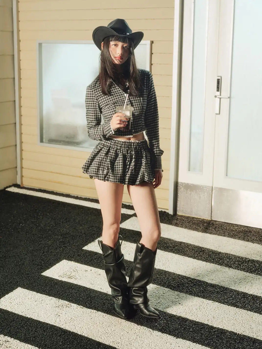 Concept Neun | Pointed Toe Western Slouchy High Boots