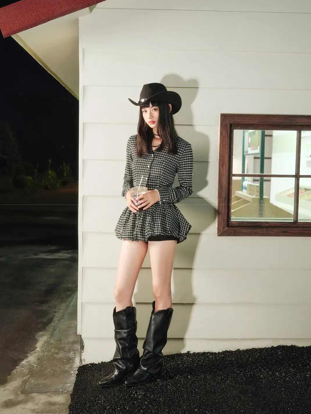 Concept Neun | Pointed Toe Western Slouchy High Boots