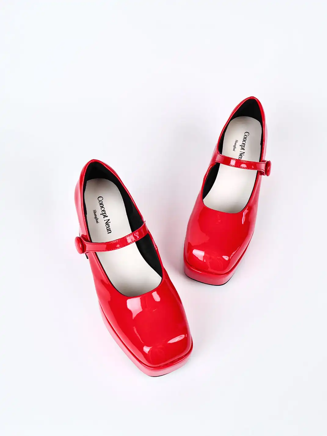 Concept Neun | Block Heel Square Toe Mary Jane Shoes