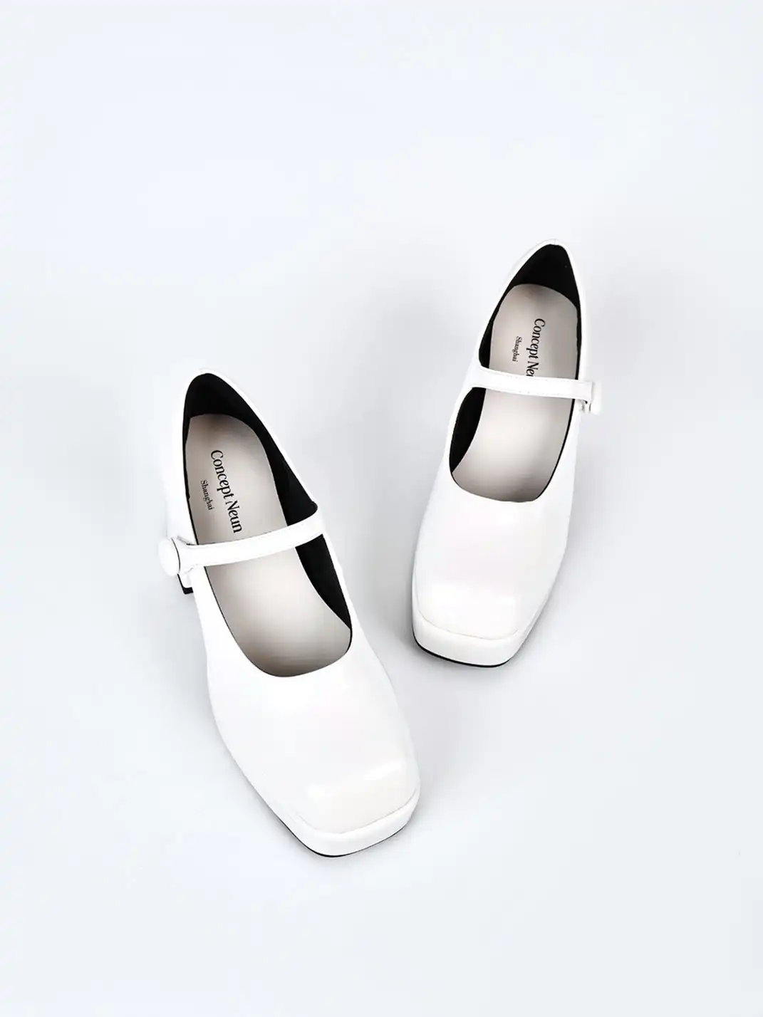 Concept Neun | Block Heel Square Toe Mary Jane Shoes