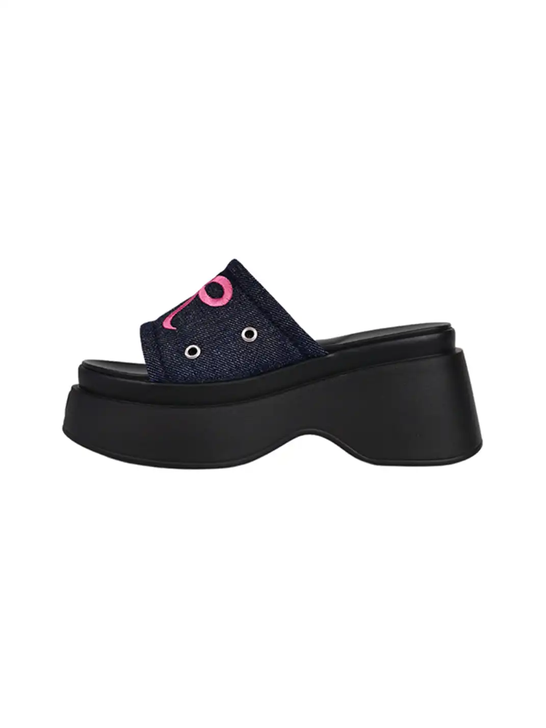 Concept Neun | Platform Bow Embroidered Slippers