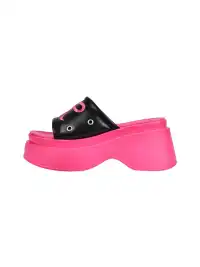 Concept Neun | Platform Bow Embroidered Slippers