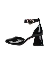 Concept Neun | Thick Block Heel Heart Pattern Mary Jane Shoes