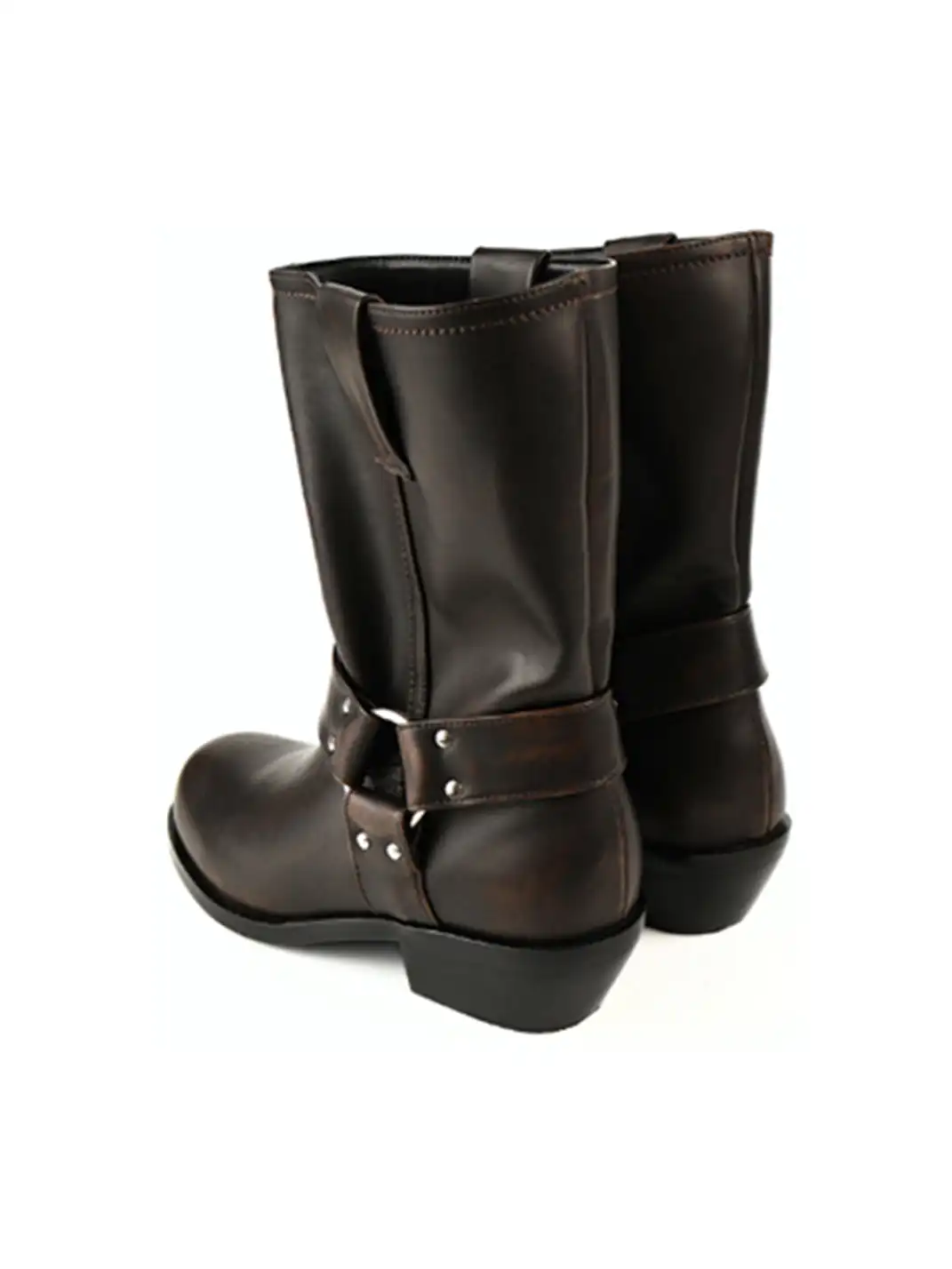 Concept Neun | Distressed Round Toe Ankle Boots