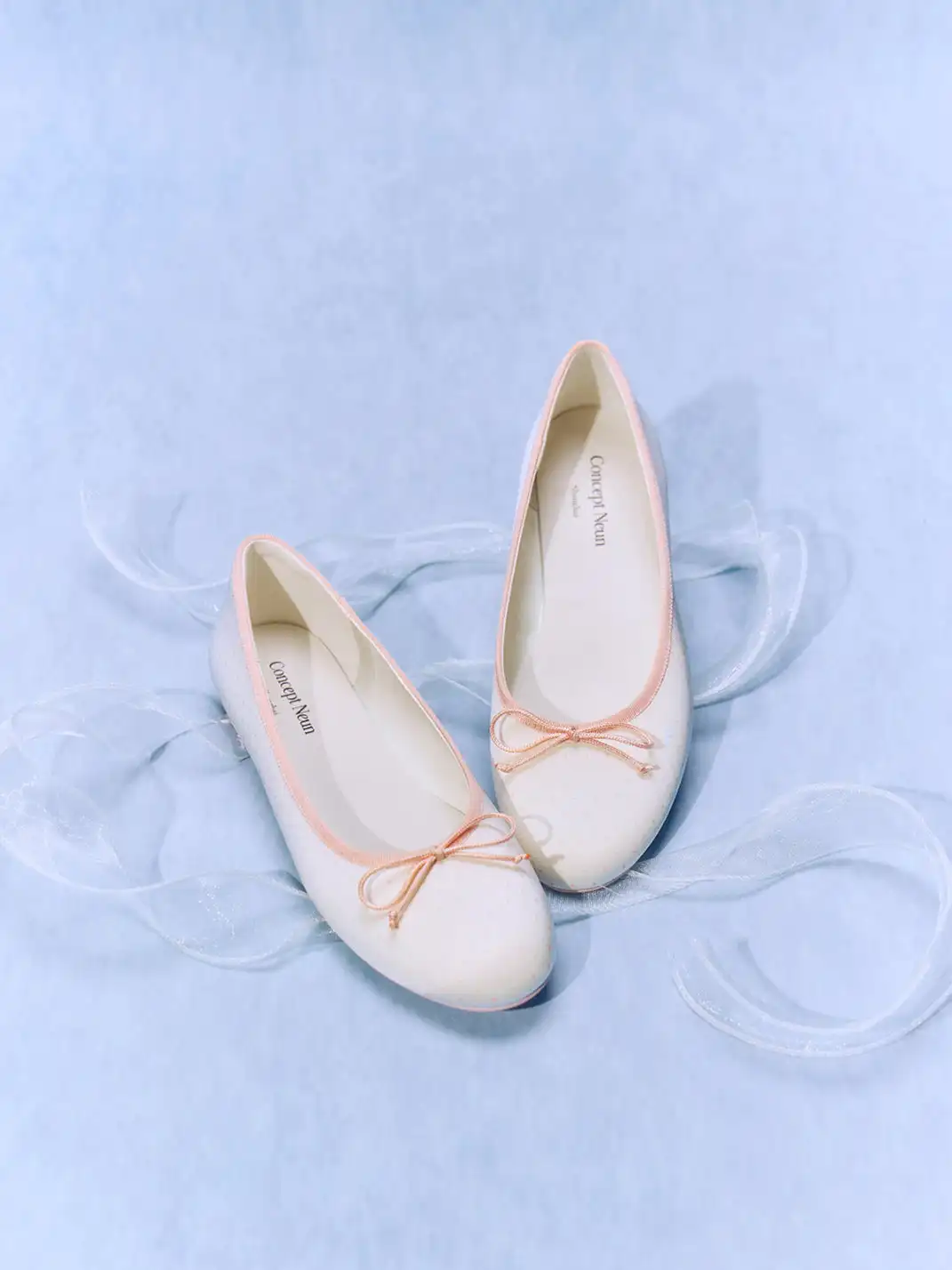 Concept Neun | Round Toe Bow Ballet Flats