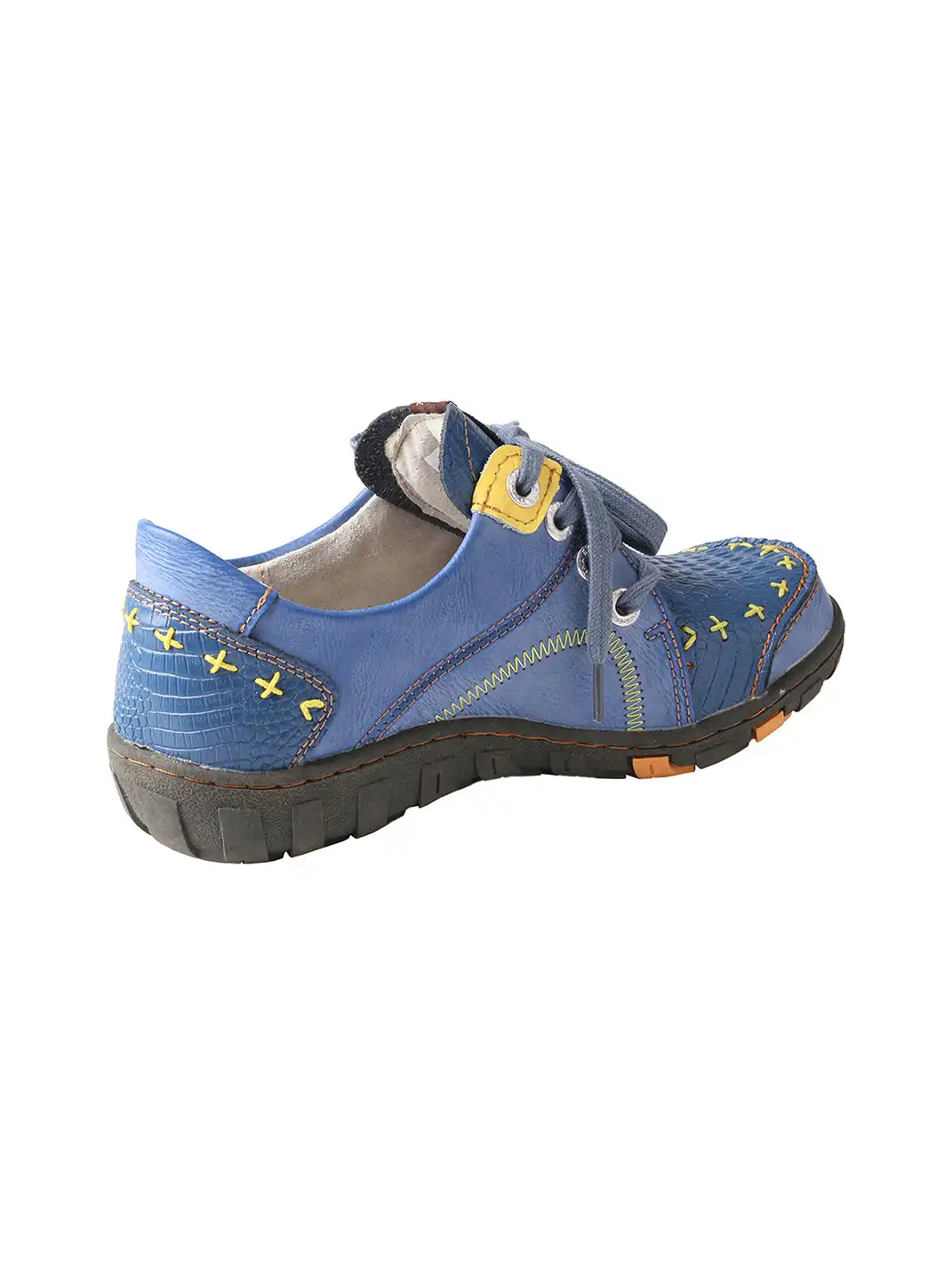 TMA EYES | Hand-Stitched Color-Block Retro Leather Casual Shoes