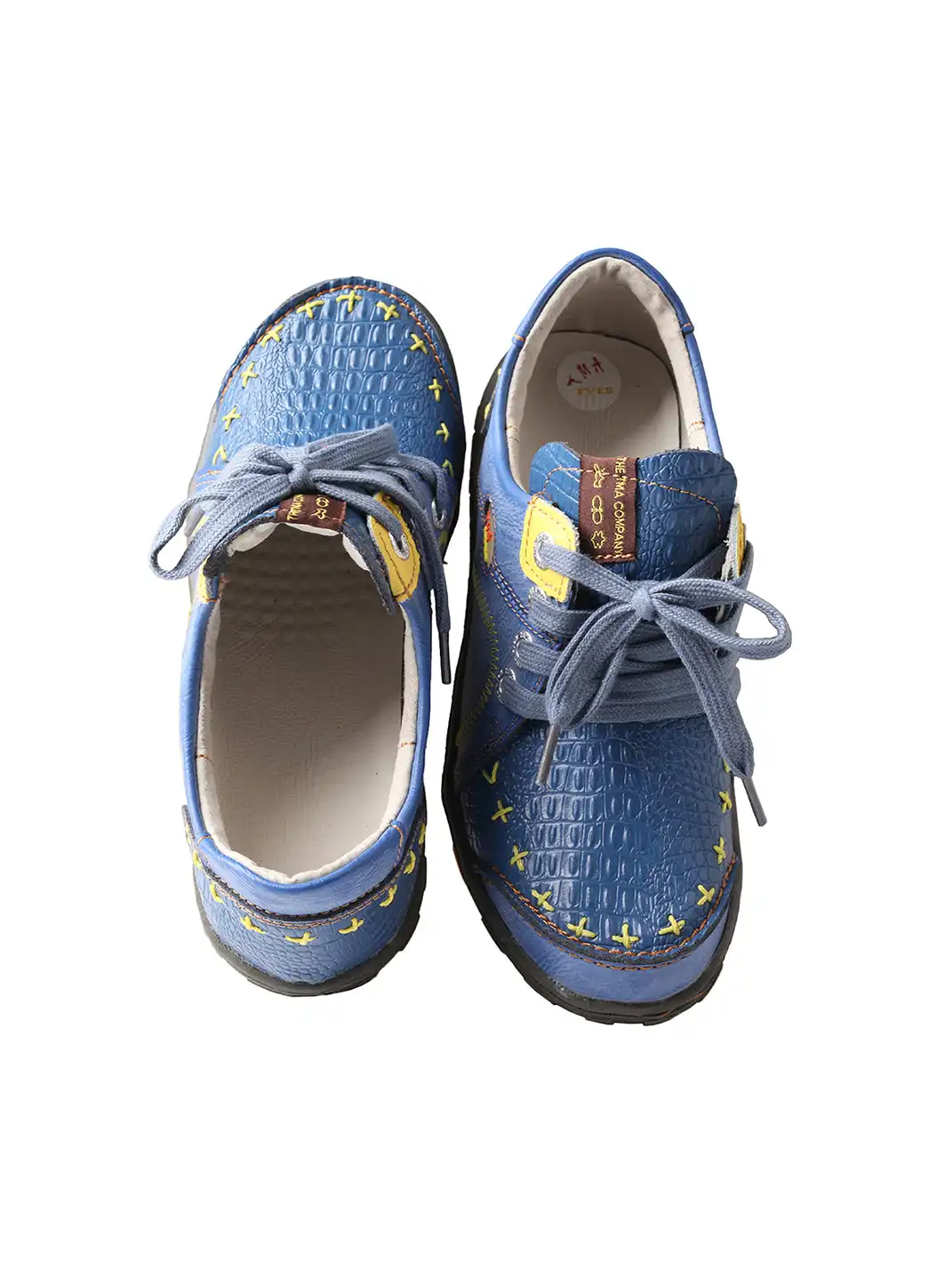 TMA EYES | Hand-Stitched Color-Block Retro Leather Casual Shoes