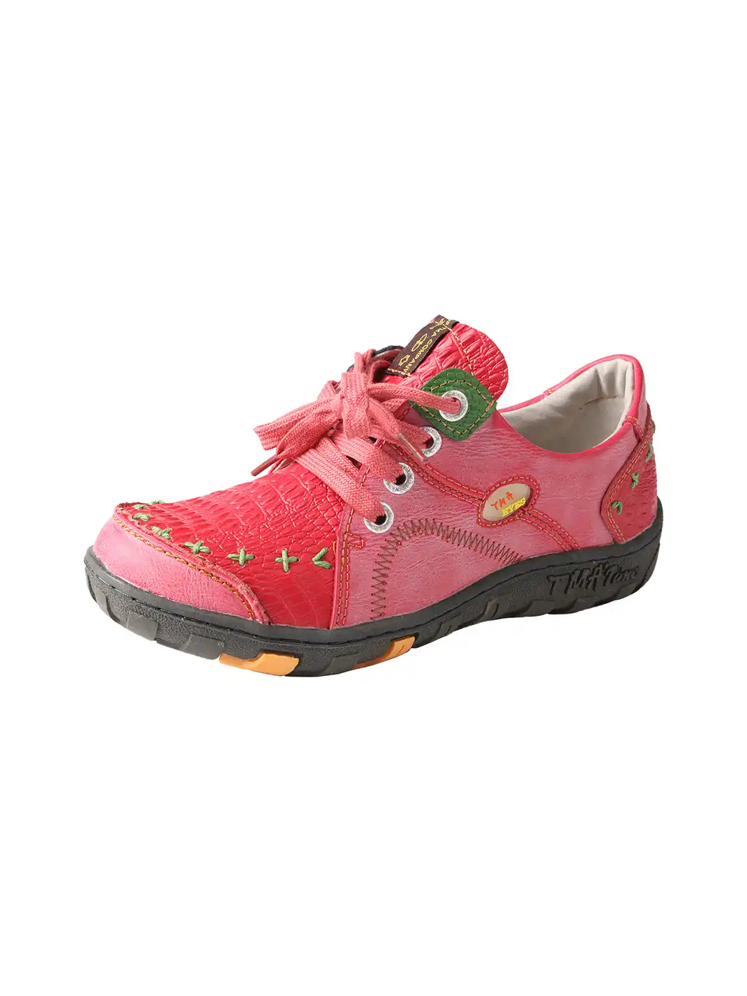 TMA EYES | Hand-Stitched Color-Block Retro Leather Casual Shoes