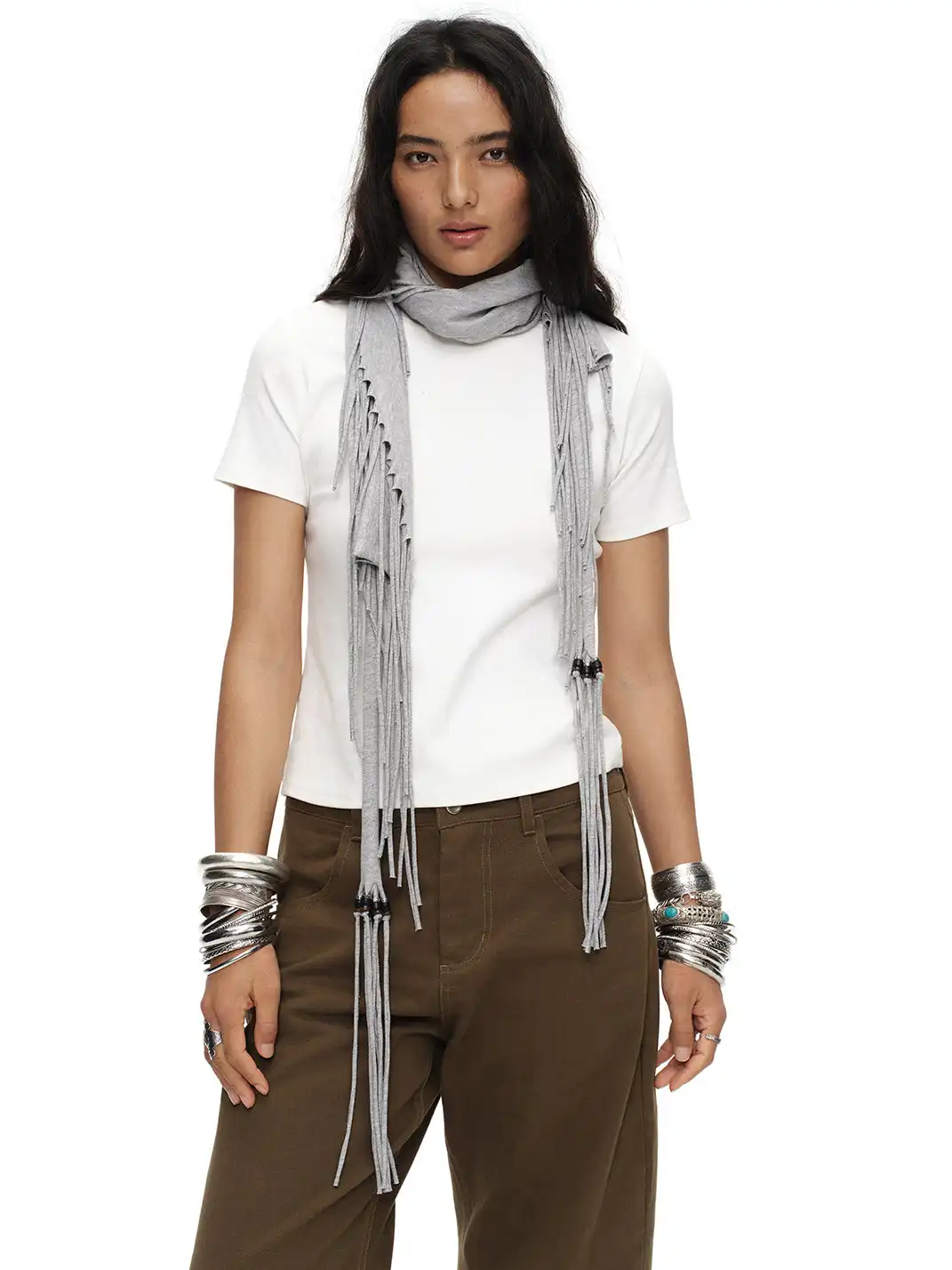 oinimi | Beaded Tassel Scarf