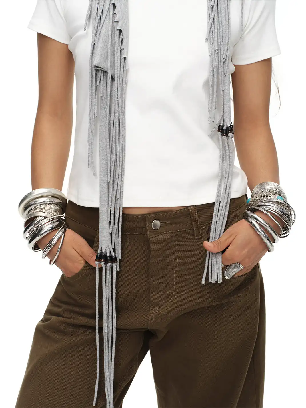 oinimi | Beaded Tassel Scarf