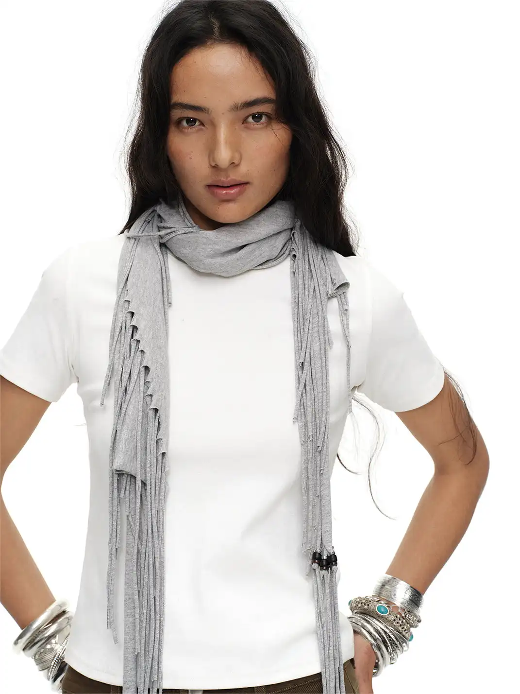 oinimi | Beaded Tassel Scarf