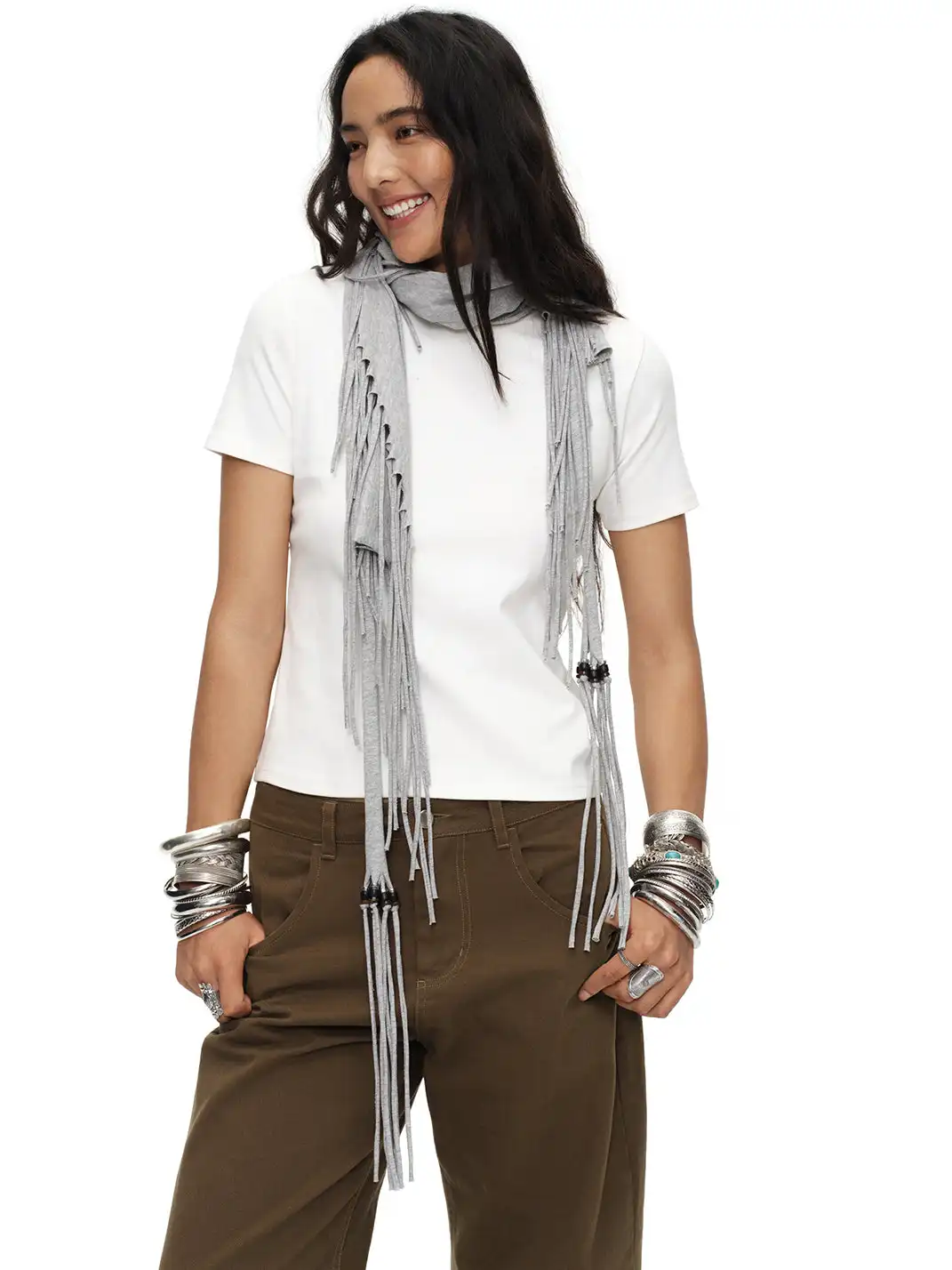 oinimi | Beaded Tassel Scarf