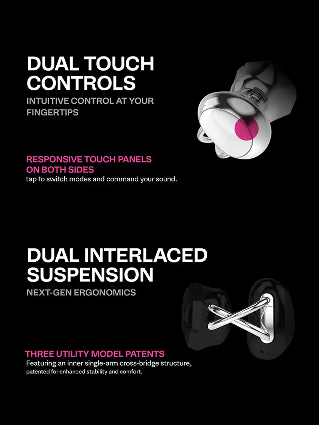 OF HUNGER | White Zircon Electronic Gem AI Earbuds