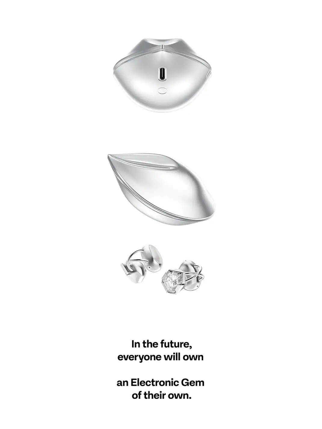 OF HUNGER | White Zircon Electronic Gem AI Earbuds