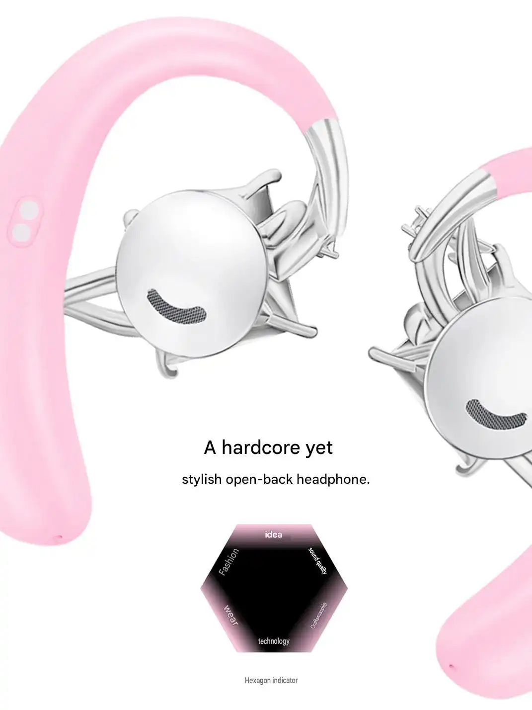 OF HUNGER | Pinkish White Stone OWS Fashion Earbuds