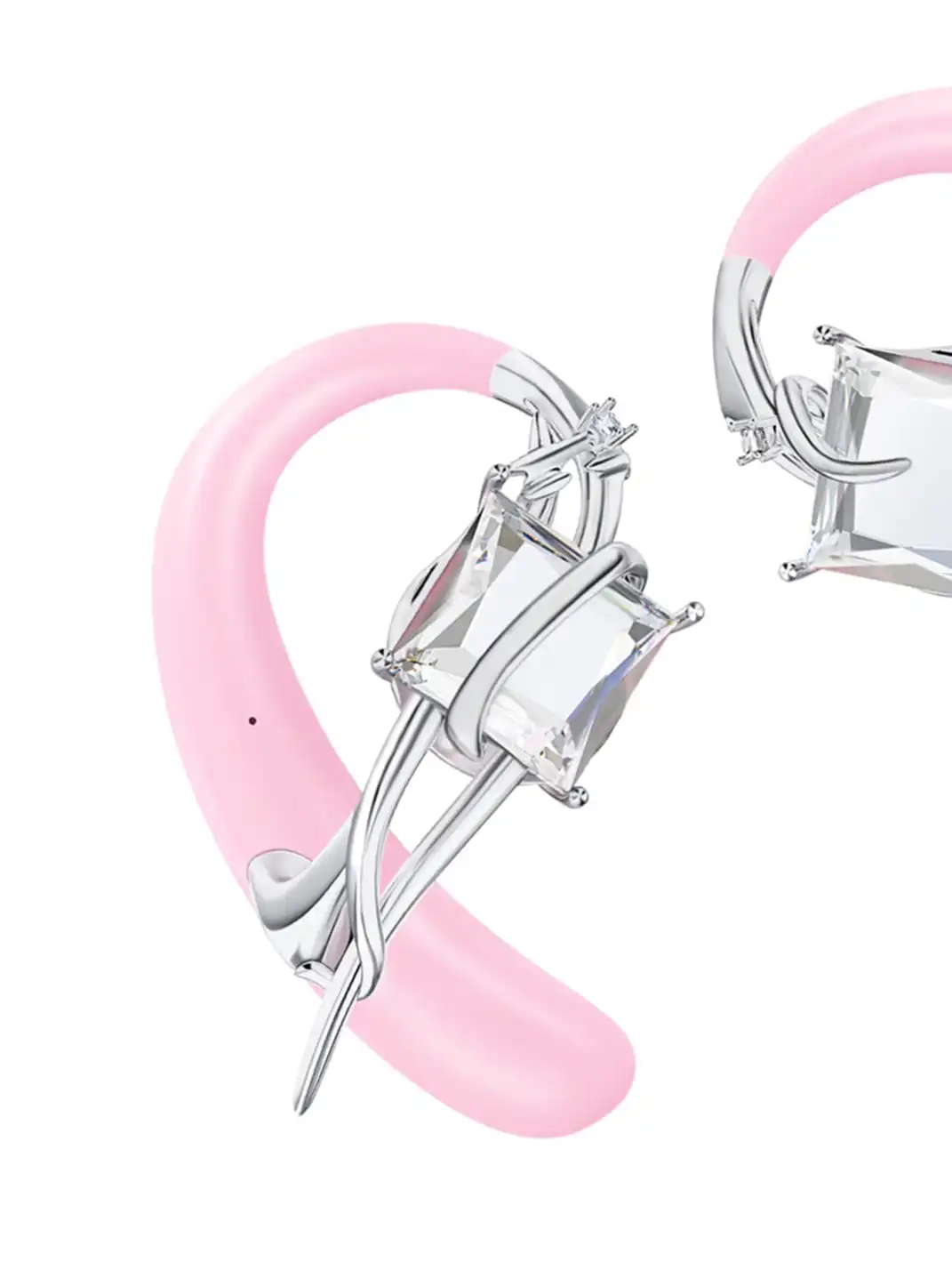 OF HUNGER | Pinkish White Stone OWS Fashion Earbuds