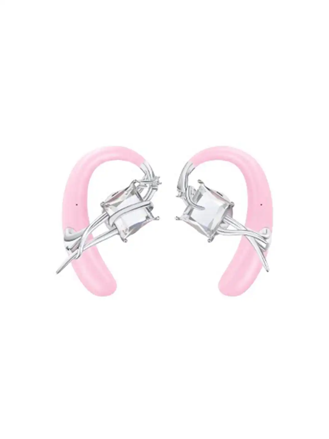 OF HUNGER | Pinkish White Stone OWS Fashion Earbuds