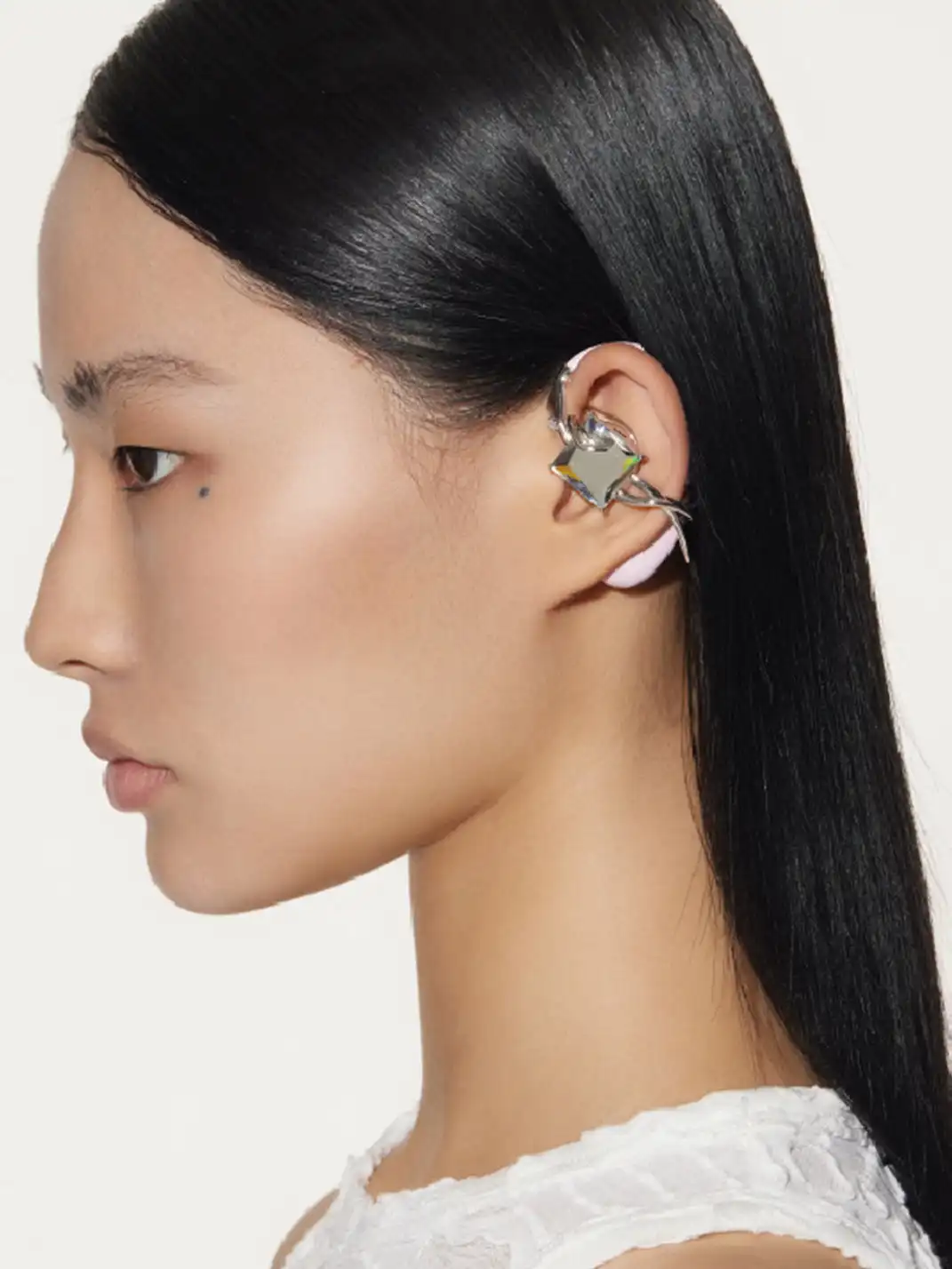 OF HUNGER | Pinkish White Stone OWS Fashion Earbuds