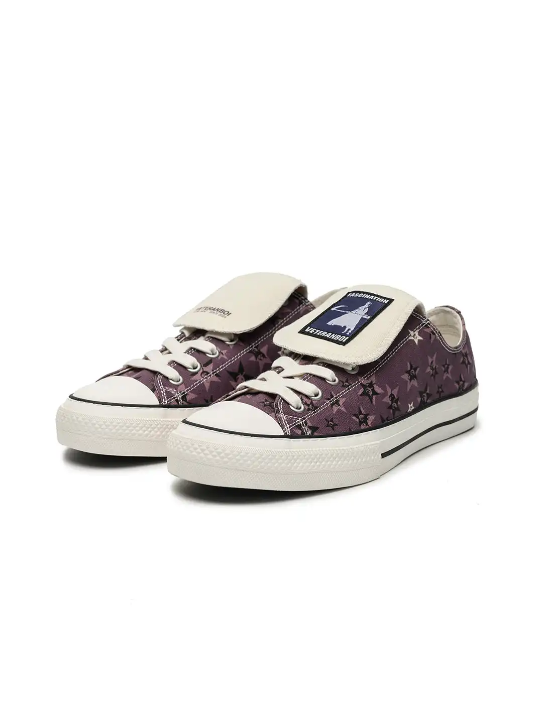 VETERANBOI | Full Print Leopard Logo Canvas Sneakers