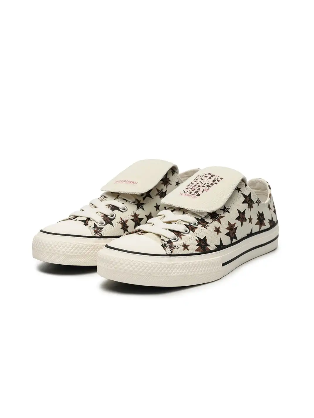 VETERANBOI | Full Print Leopard Logo Canvas Sneakers