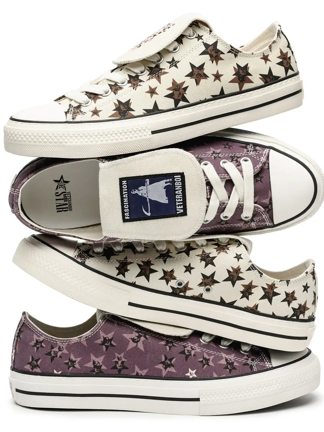 VETERANBOI | Full Print Leopard Logo Canvas Sneakers
