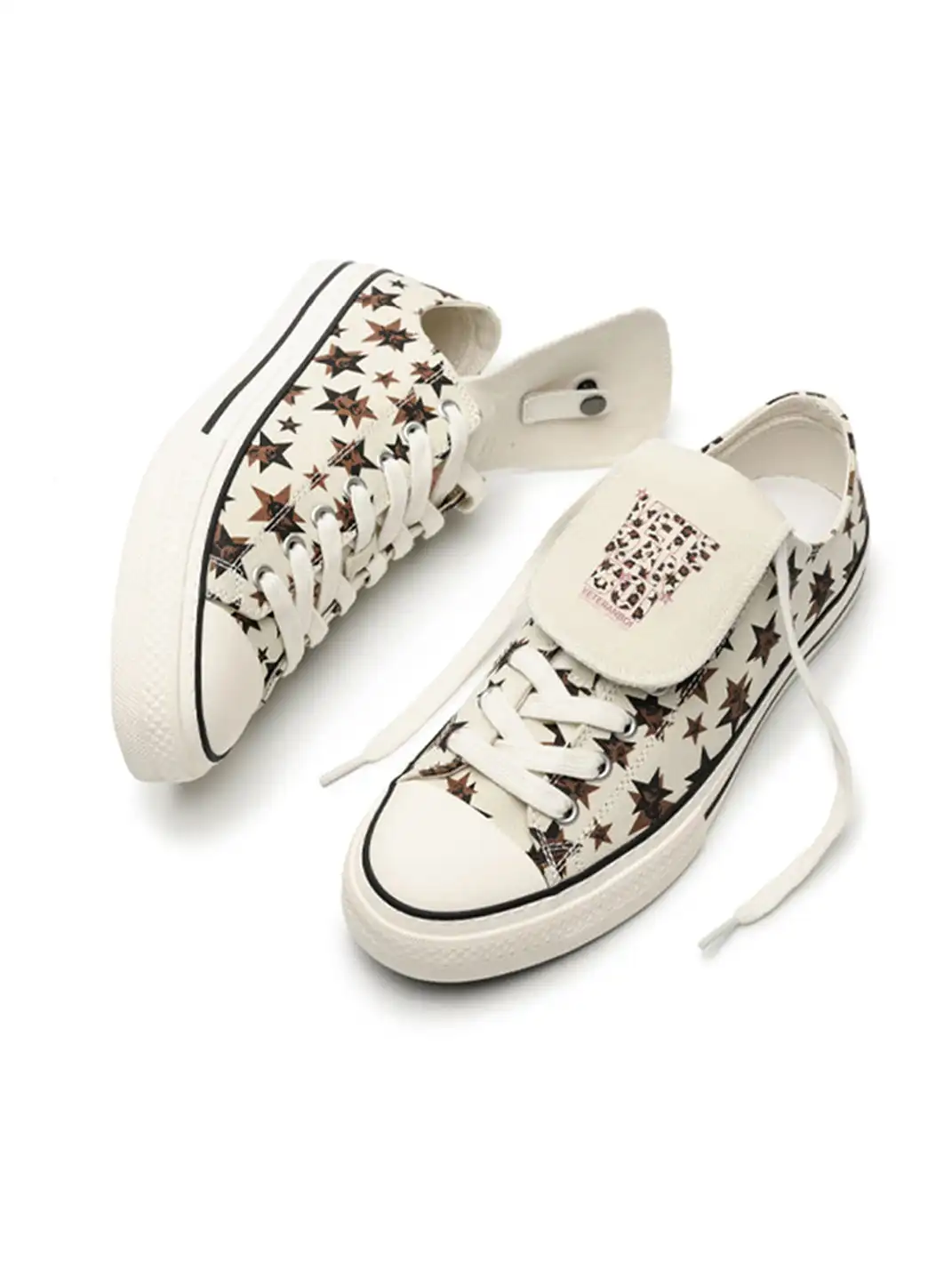 VETERANBOI | Full Print Leopard Logo Canvas Sneakers