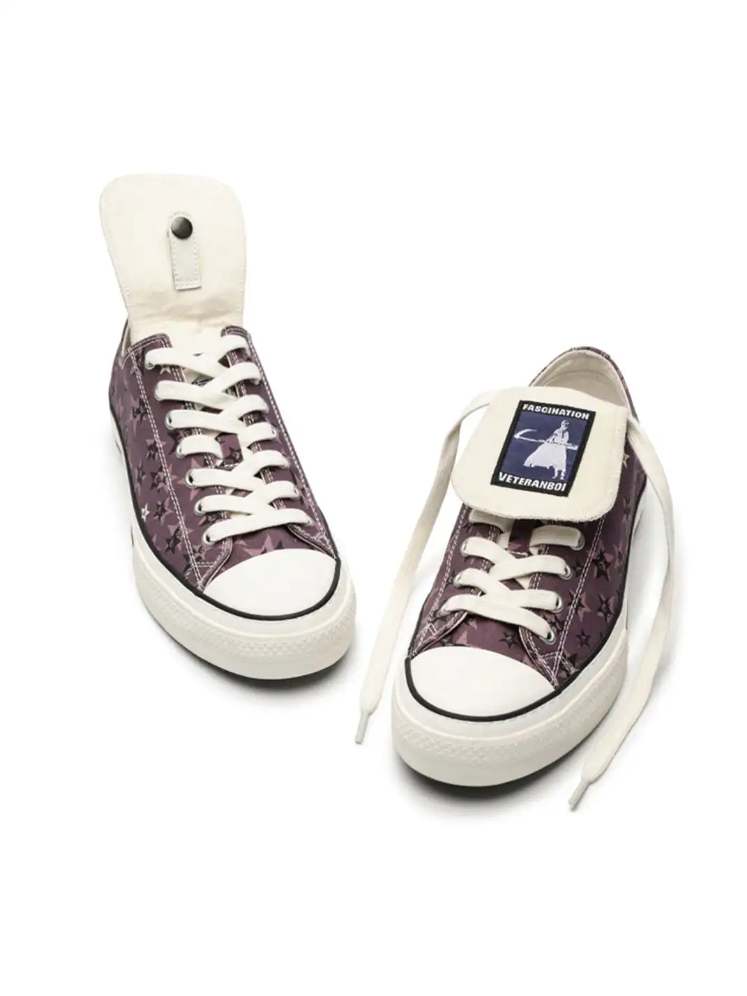 VETERANBOI | Full Print Leopard Logo Canvas Sneakers