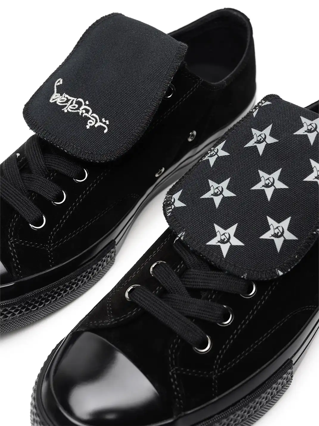 VETERANBOI | Star Rivet Suede Canvas Sneakers