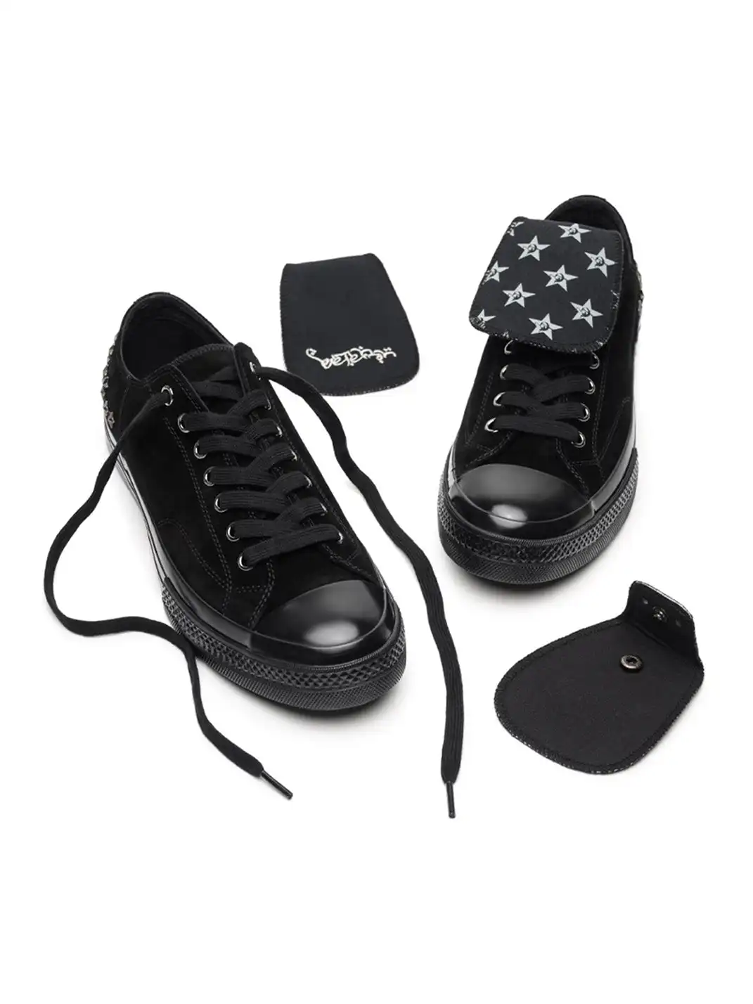 VETERANBOI | Star Rivet Suede Canvas Sneakers