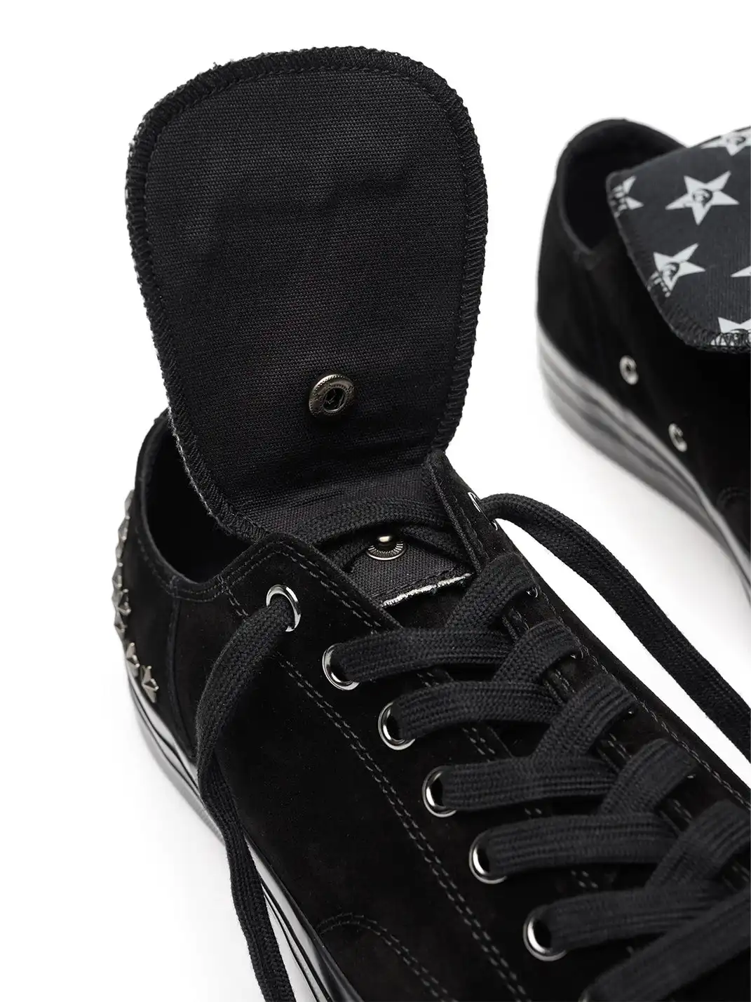 VETERANBOI | Star Rivet Suede Canvas Sneakers
