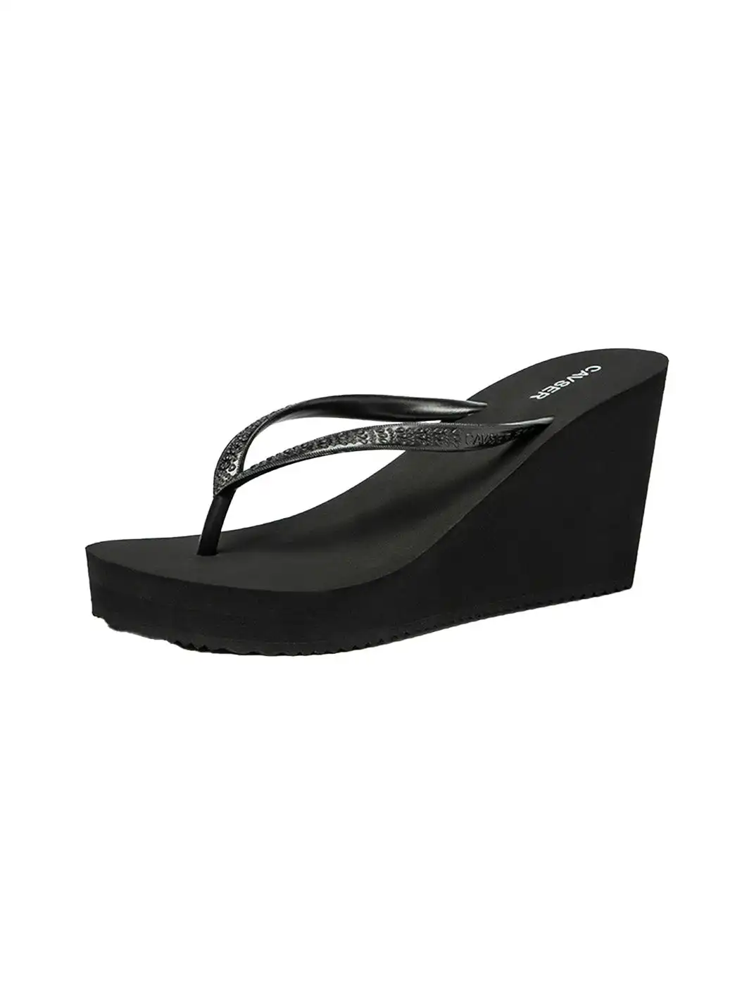 CAVSER | High Heel Clip-Toe Platform Wedge Slippers