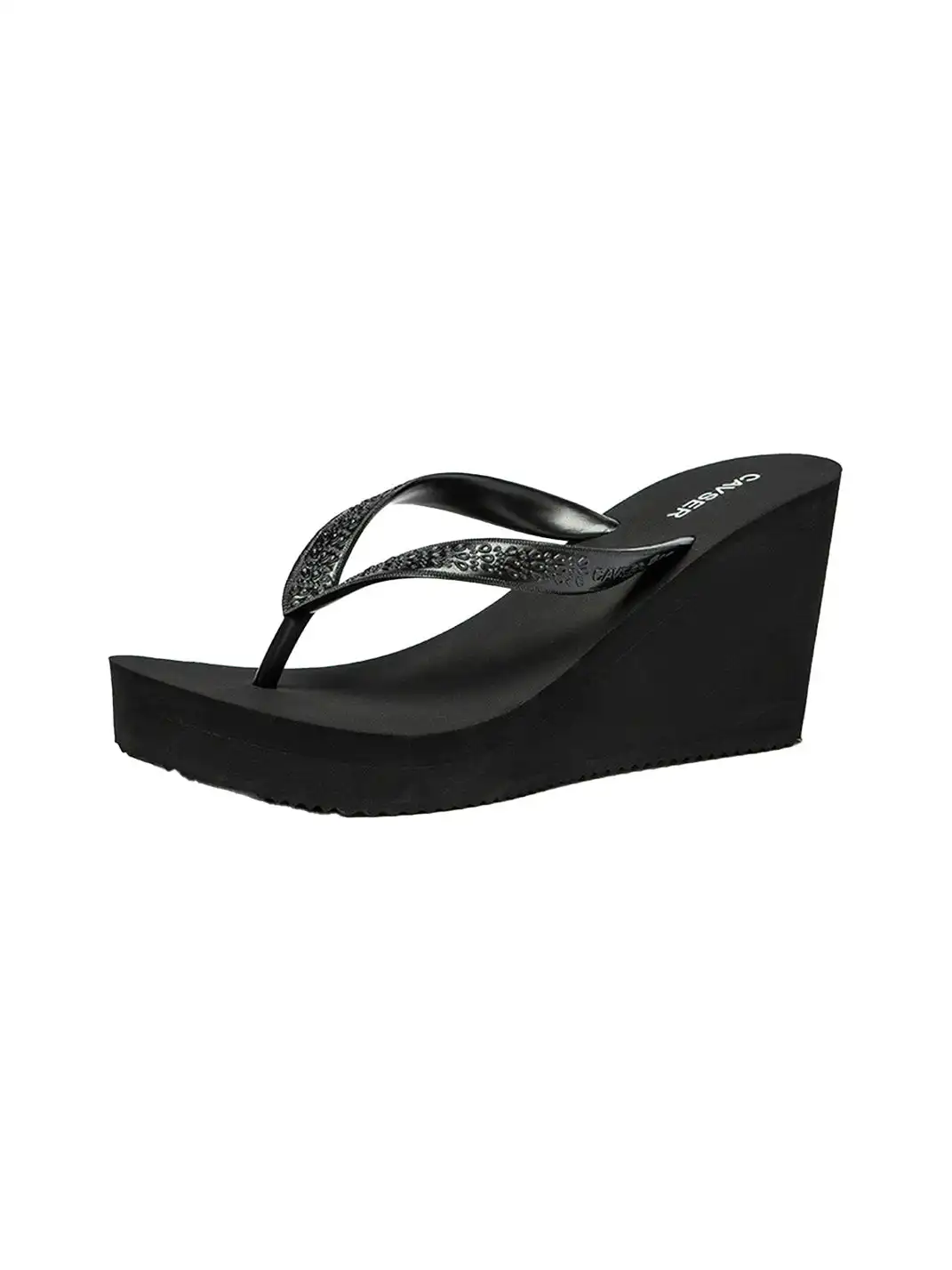 CAVSER | High Heel Clip-Toe Platform Wedge Slippers