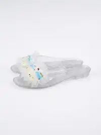 Osw | Mesh Lace Crystal Slippers