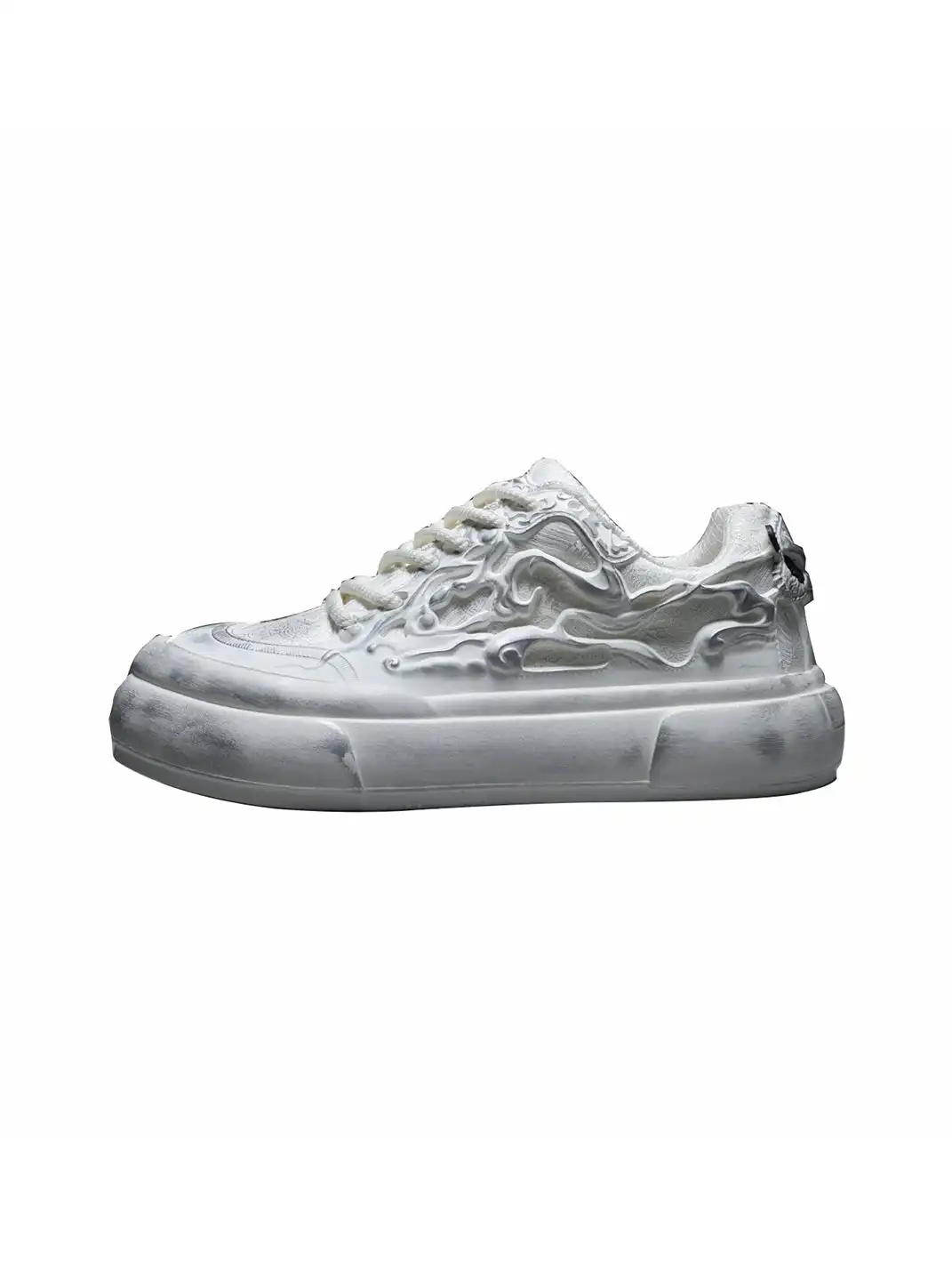 SGSX | Tai Chi Panda 3D Embossed Distressed Platform Sneakers
