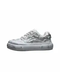 SGSX | Tai Chi Panda 3D Embossed Distressed Platform Sneakers