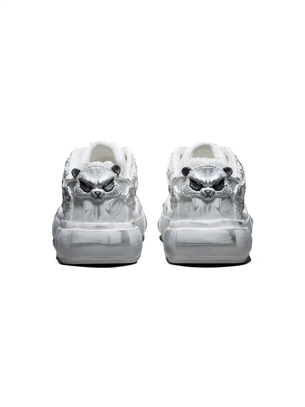 SGSX | Tai Chi Panda 3D Embossed Distressed Platform Sneakers