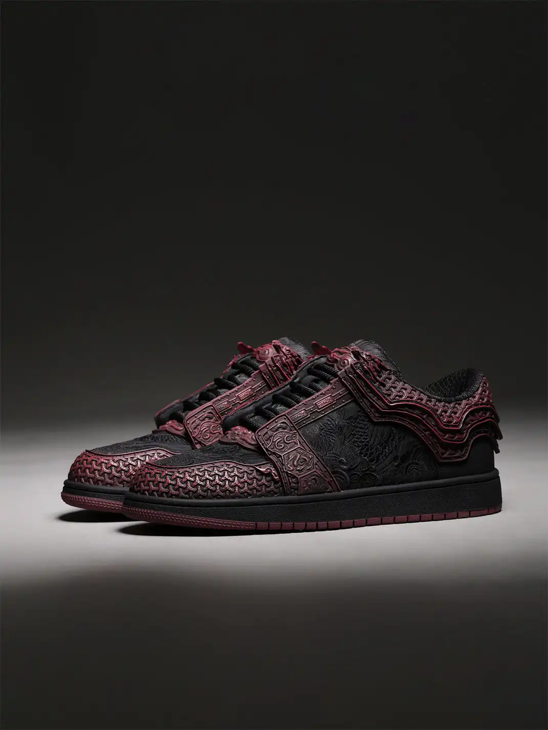 SGSX | Jin Yi Wei 3D Embossed Low-Top Sneakers