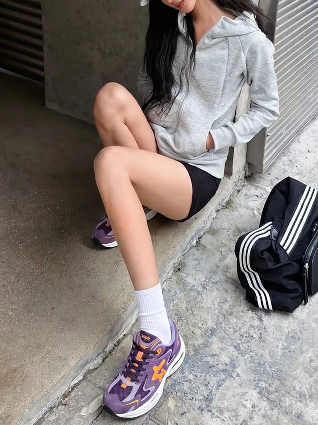RIPSTAR | Full-Length Carbon Plate Breathable Running Shoes-Pruple